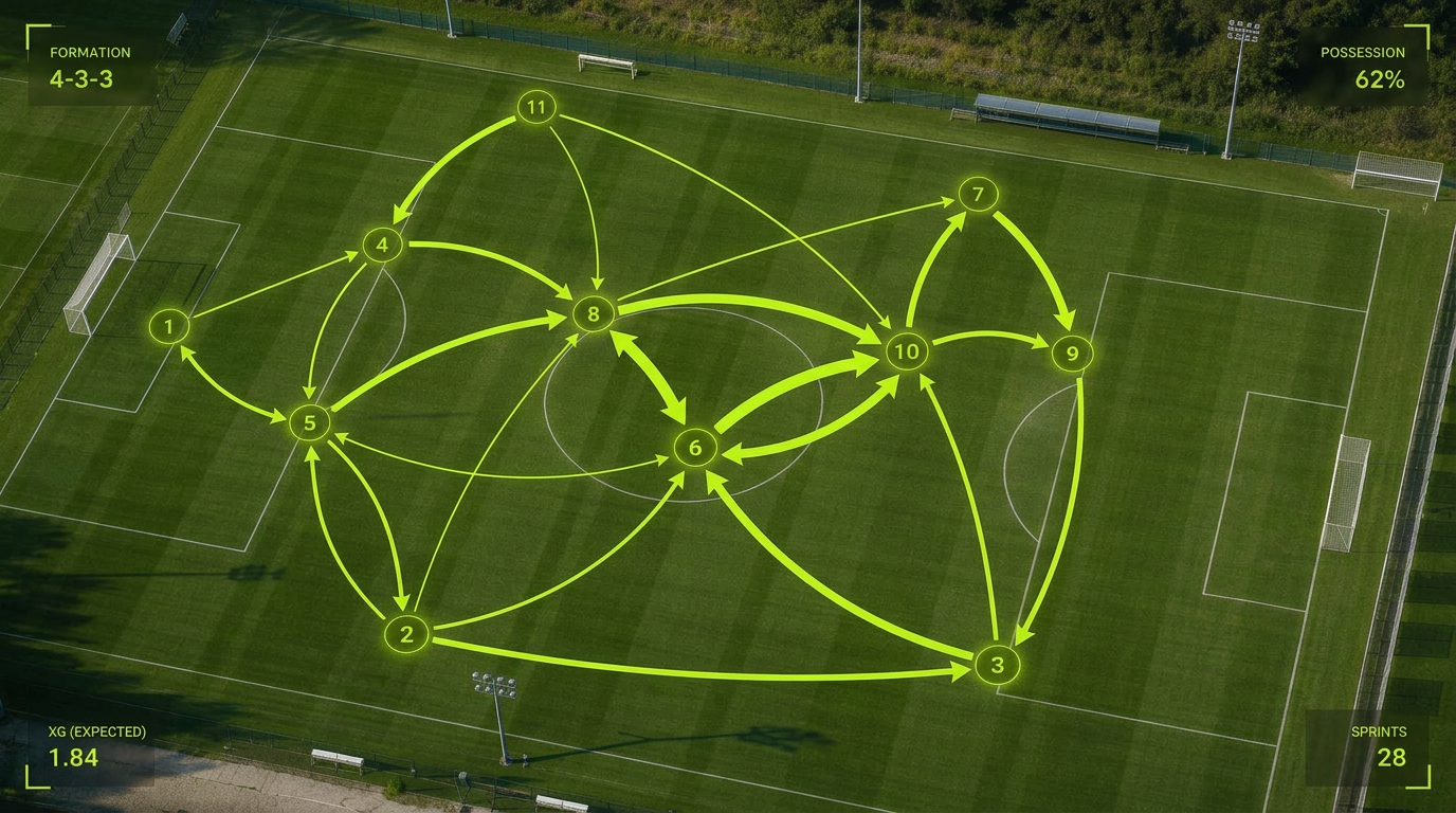 Aerial tactical analysis — Pass Network